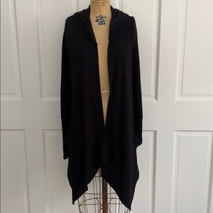 Splendid Black Waffle Knit Cardigan